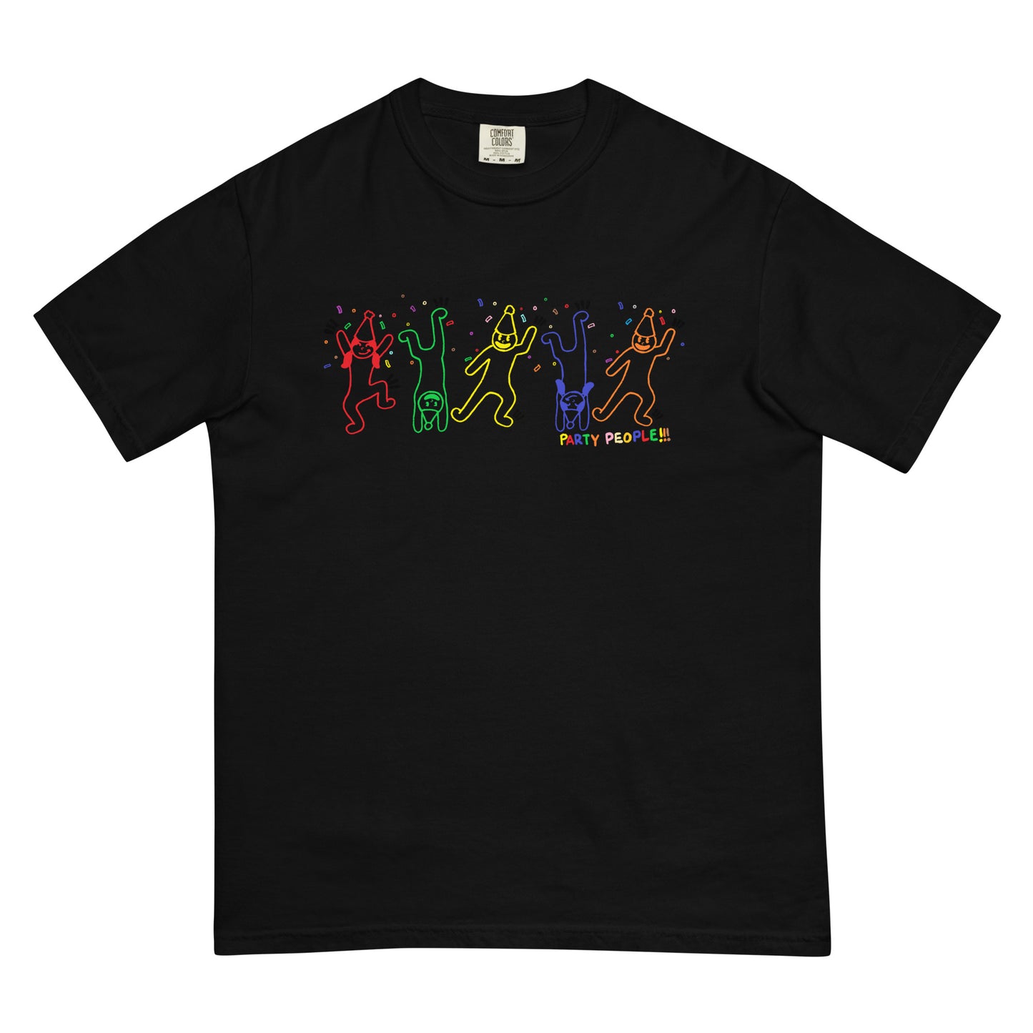 "Party People" Comfort Colors Tee Colorful