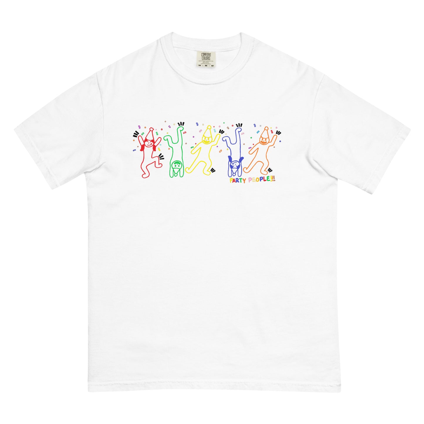 "Party People" Comfort Colors Tee Colorful